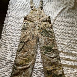 Cabela’s Camouflage Overalls. Youth Medium. Good condition.